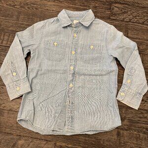 Crewcuts Boys' Chambray Denim Long Sleeve Button Up